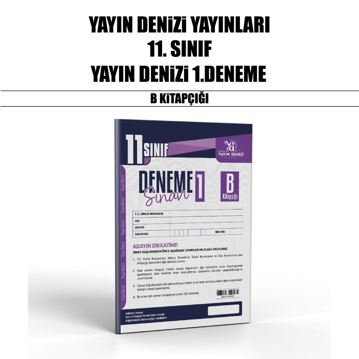 YDENİZİ 11.SINIF DENEME TARAMA SINAVI 1-B - 25-26